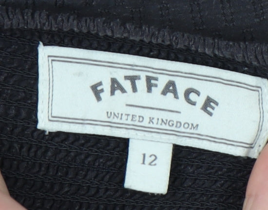 FatFace Women's Black Short Skirt UK 12 Lace Accent
