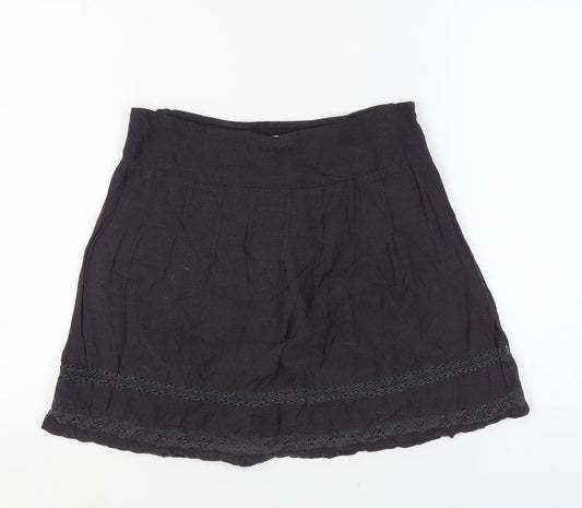 Fat Face Women's Black Skirt Size 12, Lace Accents, Casual