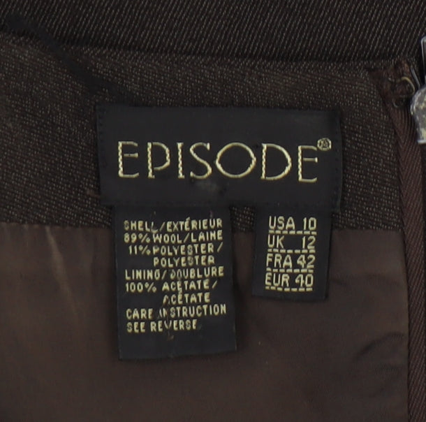 Episode Women's Brown Sheath Dress Size 12