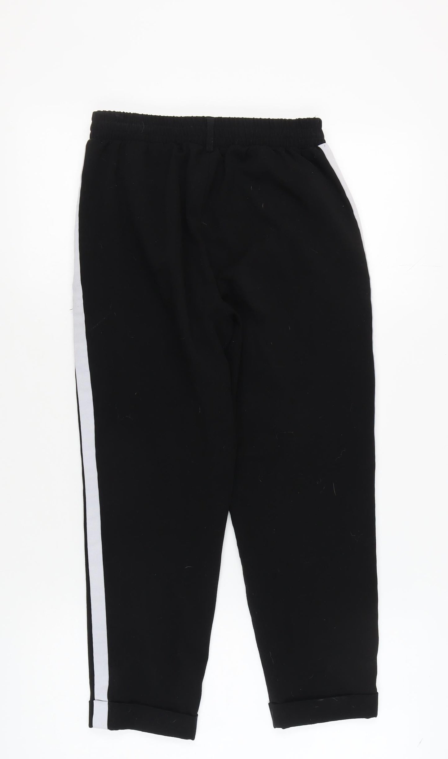 Womens UK Size S Stradivarius Regular Fit Casual Black Trousers