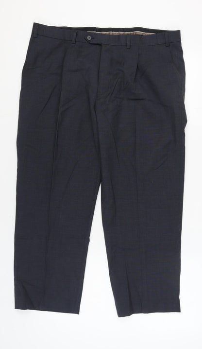 Marks and Spencer Men's Blue Wool Dress Pants 40