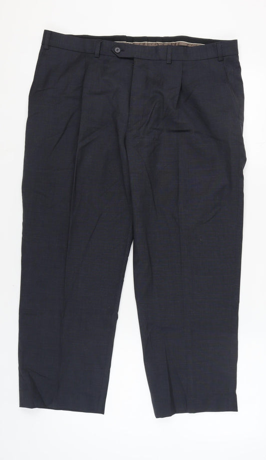 Marks and Spencer Men's Blue Wool Dress Pants 40