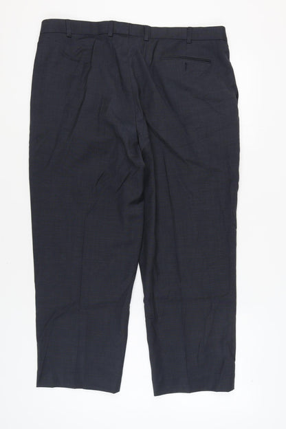 Marks and Spencer Men's Blue Wool Dress Pants 40
