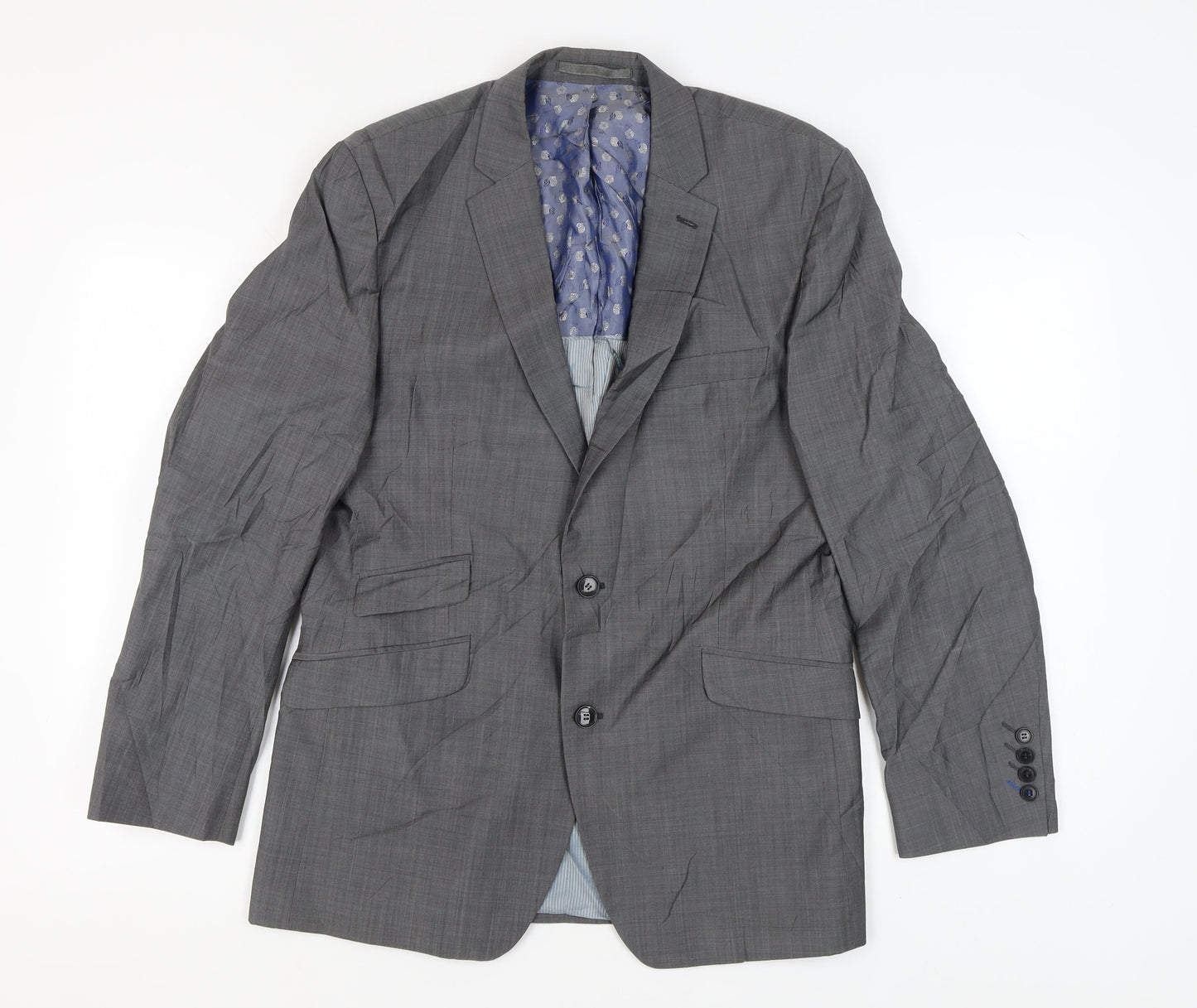 Gibson London Men's Grey Blazer, Regular Fit, Size 40R