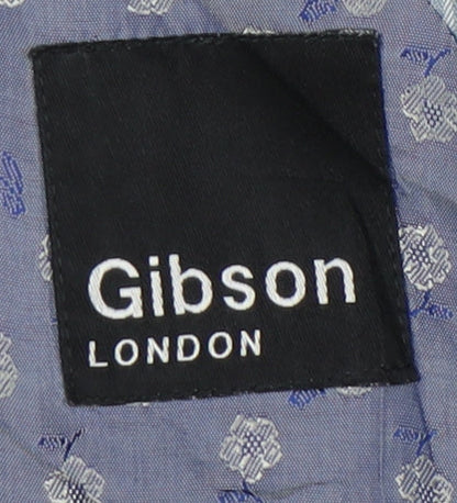 Gibson London Men's Grey Blazer, Regular Fit, Size 40R