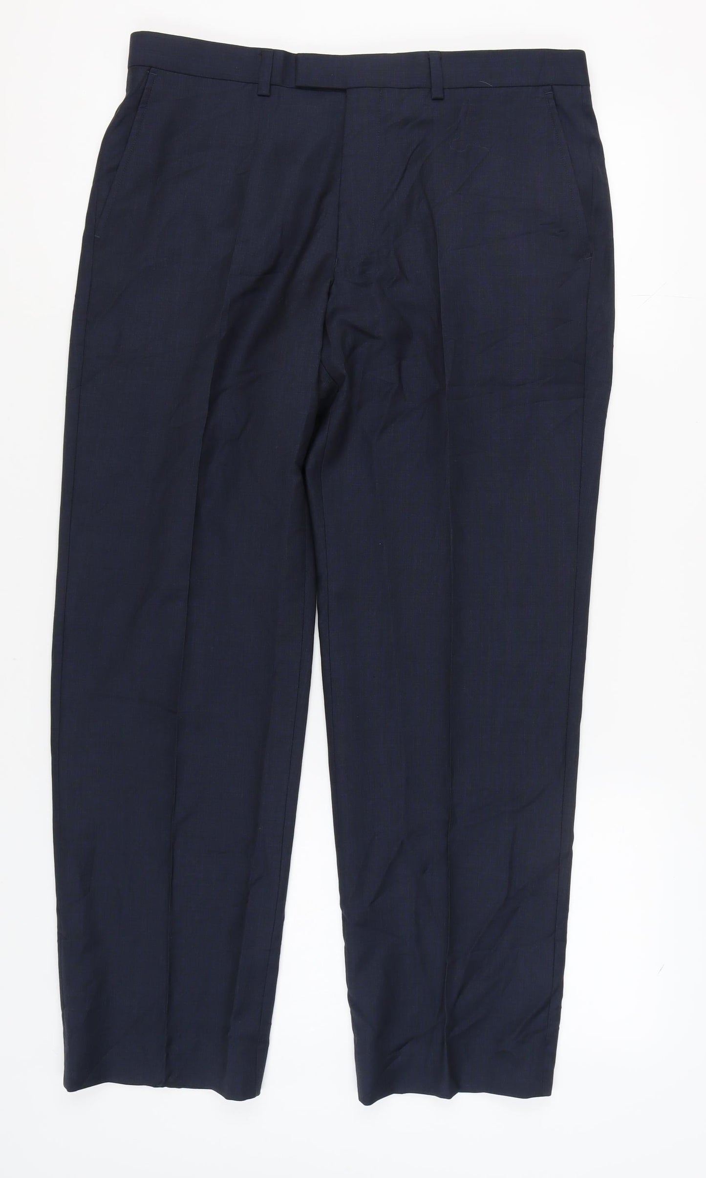 Marks and Spencer Men's Blue Formal Trousers 36/31