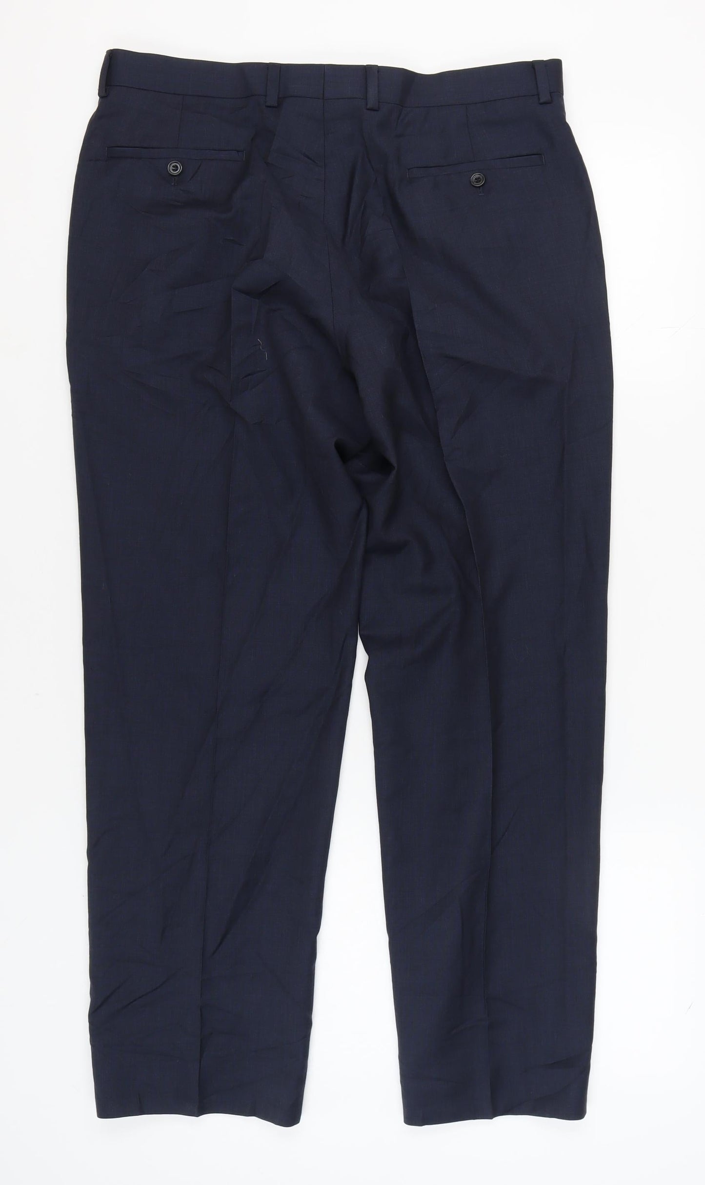 Marks and Spencer Men's Blue Formal Trousers 36/31