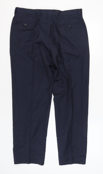 Marks and Spencer Men's Blue Formal Trousers 36/31