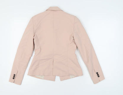 Zara Basic Women's Pink Blazer, Size 8, Notch Lapel
