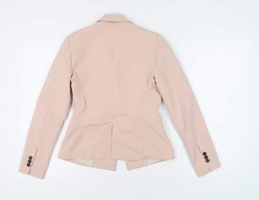 Zara Basic Women's Pink Blazer, Size 8, Notch Lapel