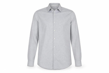 Marks and Spencer Men's Grey Striped Long Sleeve Shirt
