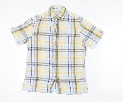 Marks and Spencer Men's Multicoloured Plaid Shirt S