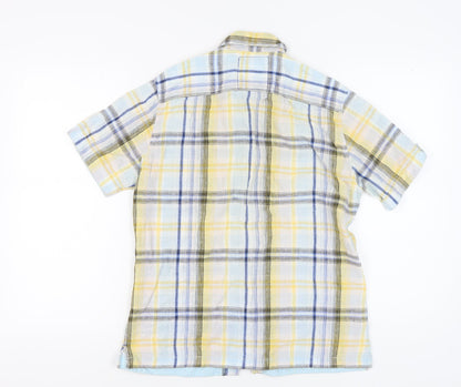 Marks and Spencer Men's Multicoloured Plaid Shirt S