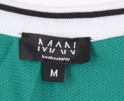 Mens UK Size M boohooMAN Green  T-Shirt