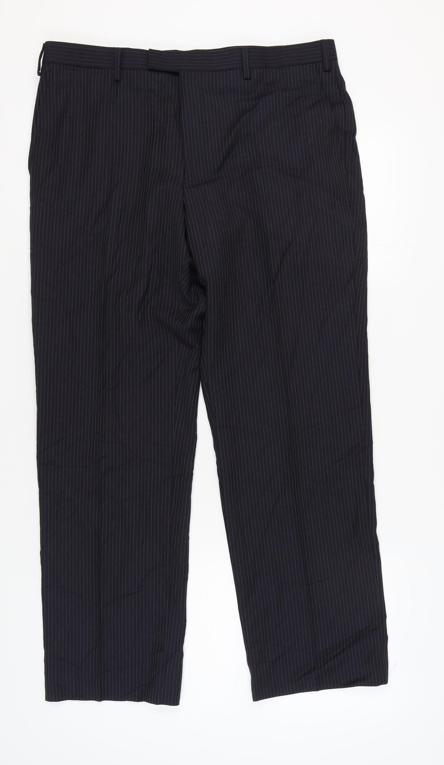 Marks and Spencer Men's Navy Wool Trousers 38