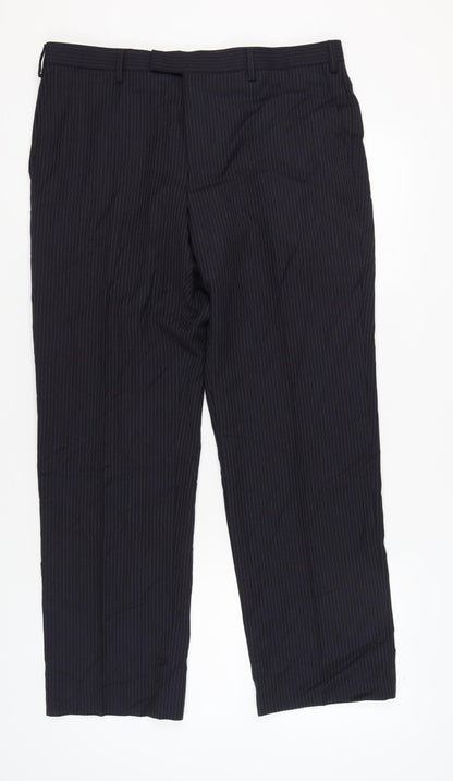 Marks and Spencer Men's Navy Wool Trousers 38