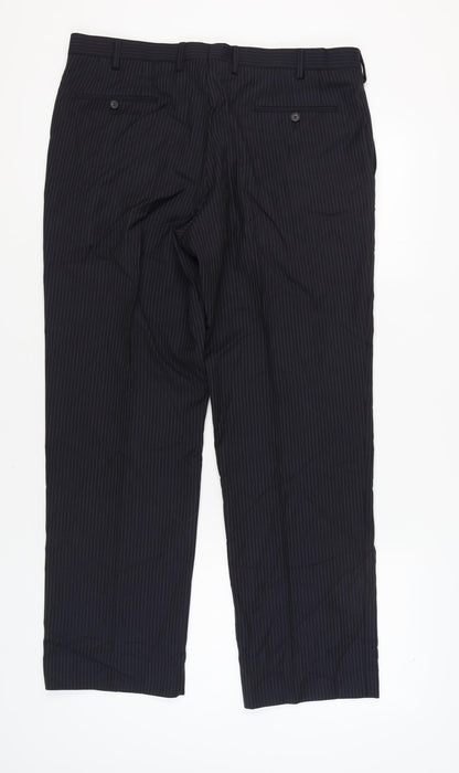 Marks and Spencer Men's Navy Wool Trousers 38