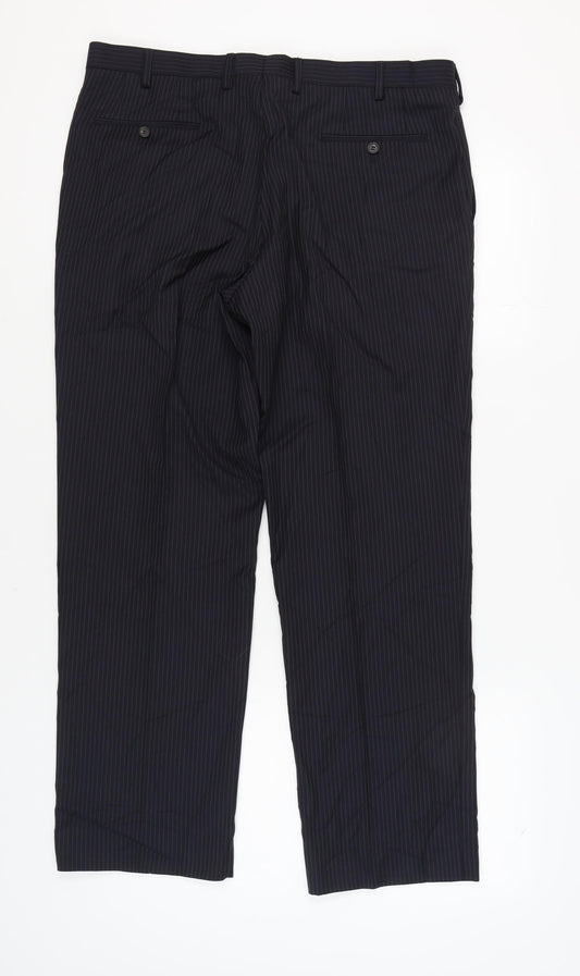Marks and Spencer Men's Navy Wool Trousers 38