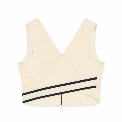 Womens UK Size S Zara Basic Ivory Cropped Tank