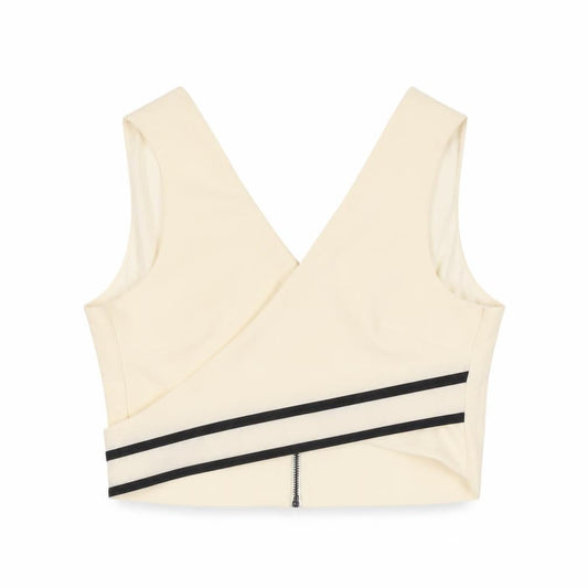 Womens UK Size S Zara Basic Ivory Cropped Tank