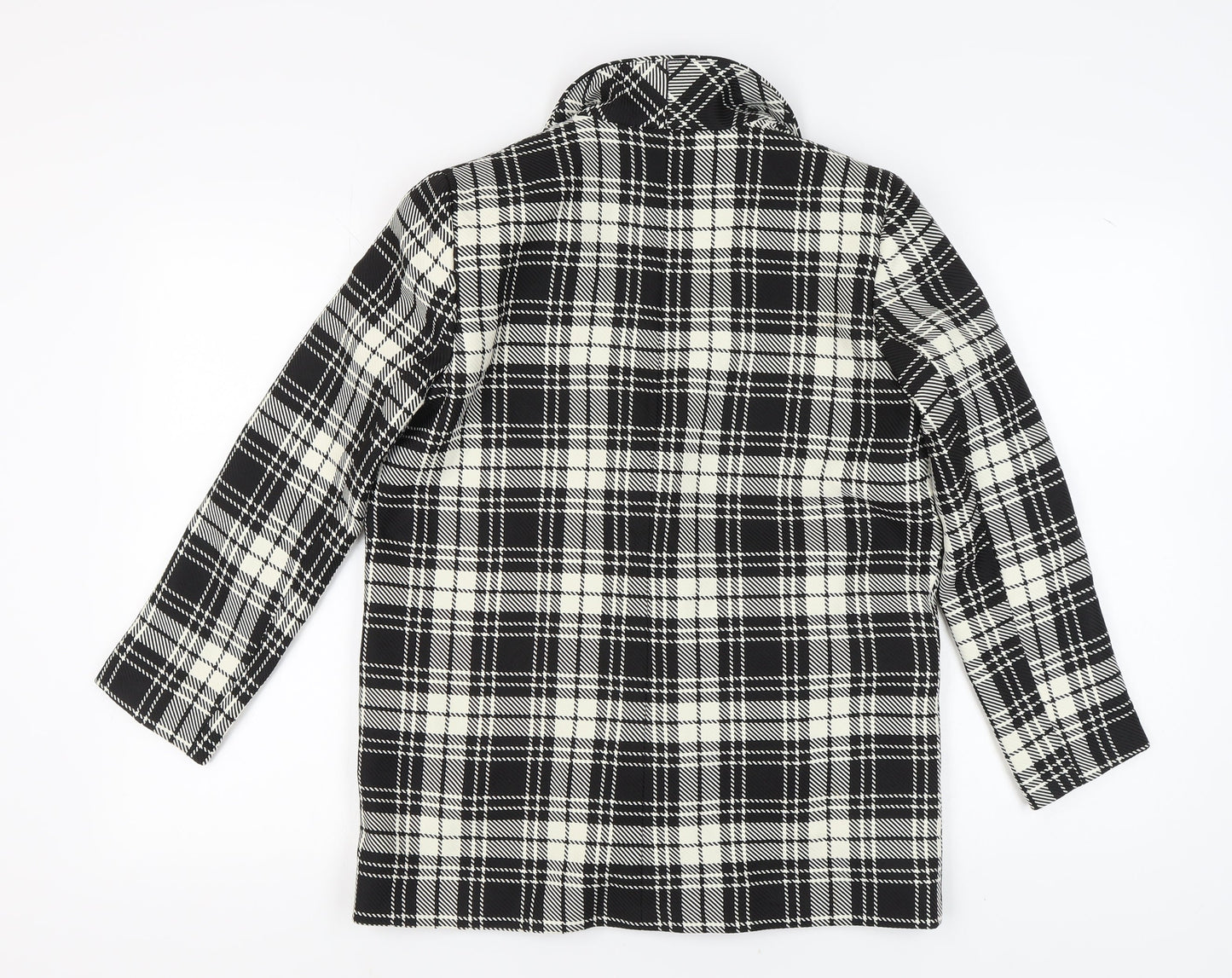 ASOS Women's Black Plaid Double-Breasted Blazer