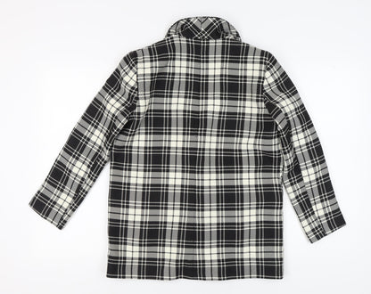 ASOS Women's Black Plaid Double-Breasted Blazer