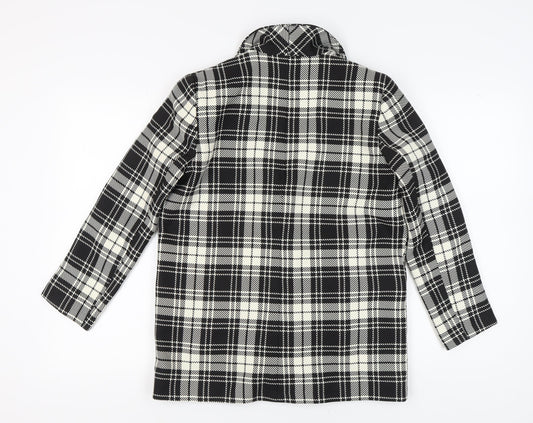 ASOS Women's Black Plaid Double-Breasted Blazer