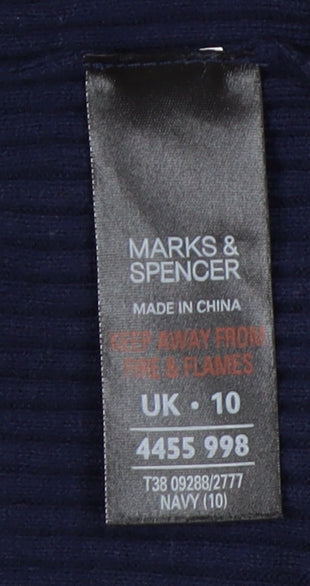 Womens UK Size 10 Marks and Spencer Blue Cardigan Jumper