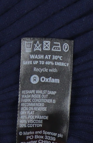 Womens UK Size 10 Marks and Spencer Blue Cardigan Jumper