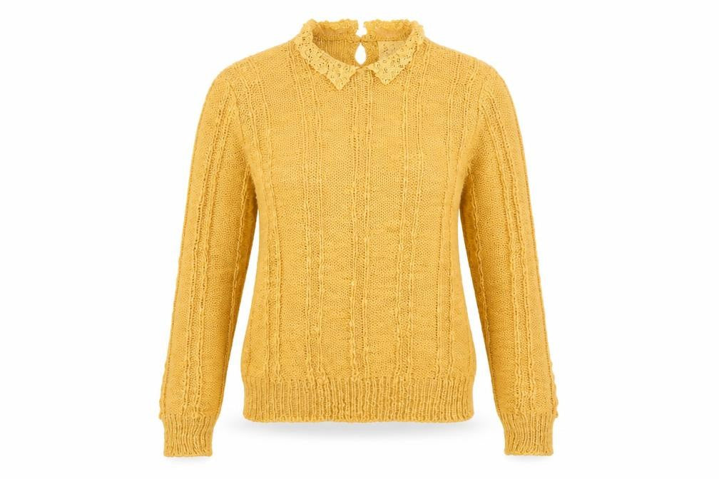 Womens UK Size M Debenhams Yellow Pullover Jumper