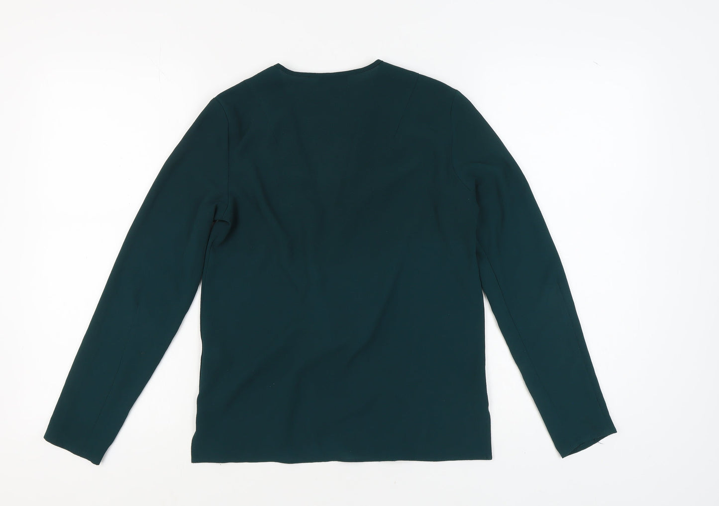 Womens UK Size 8 Topshop Green Wrap Blouse