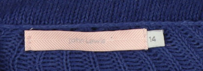 Womens UK Size 14 John Lewis Blue Pullover Jumper