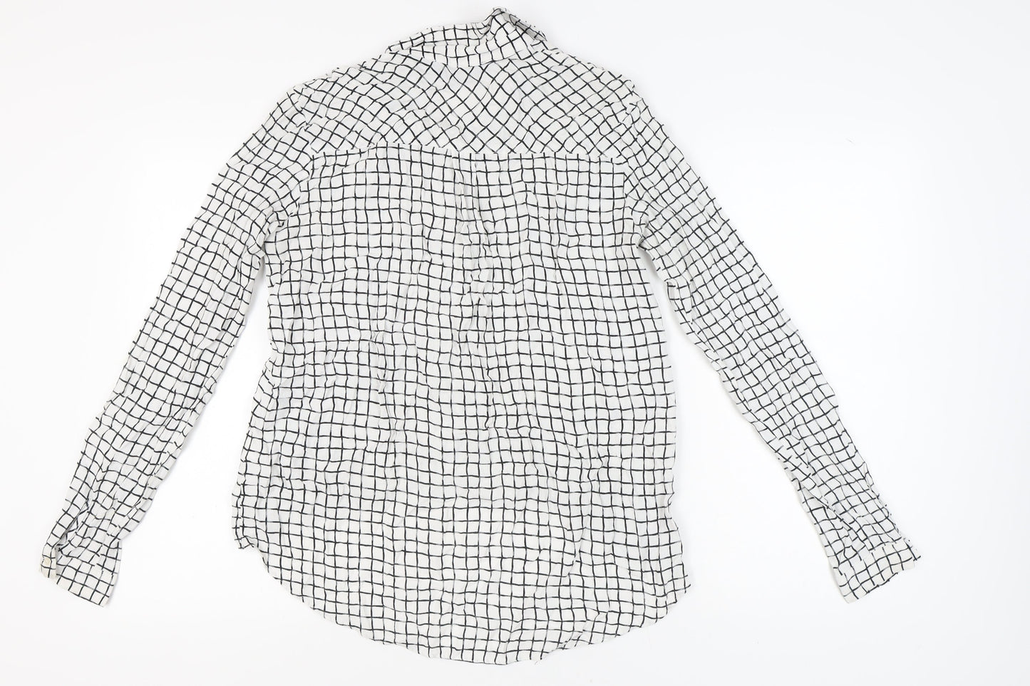 Womens UK Size 10 Topshop White Basic Button-Up