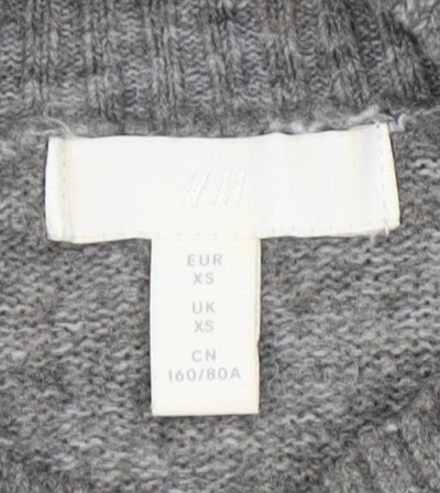 Womens UK Size XS H&M Grey Pullover Jumper