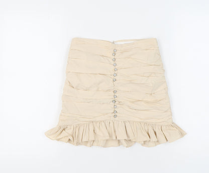 Womens UK Size S Zara Ruffle  Skirt