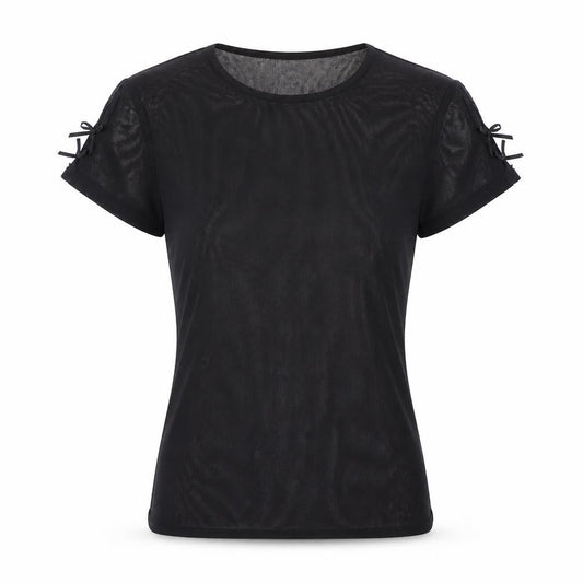 Womens UK Size 8 New Look Black Basic T-Shirt