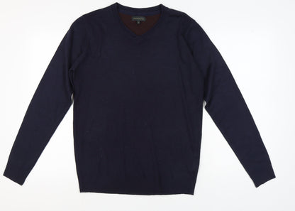 Industrialize Men's Blue V-Neck Pullover Jumper M