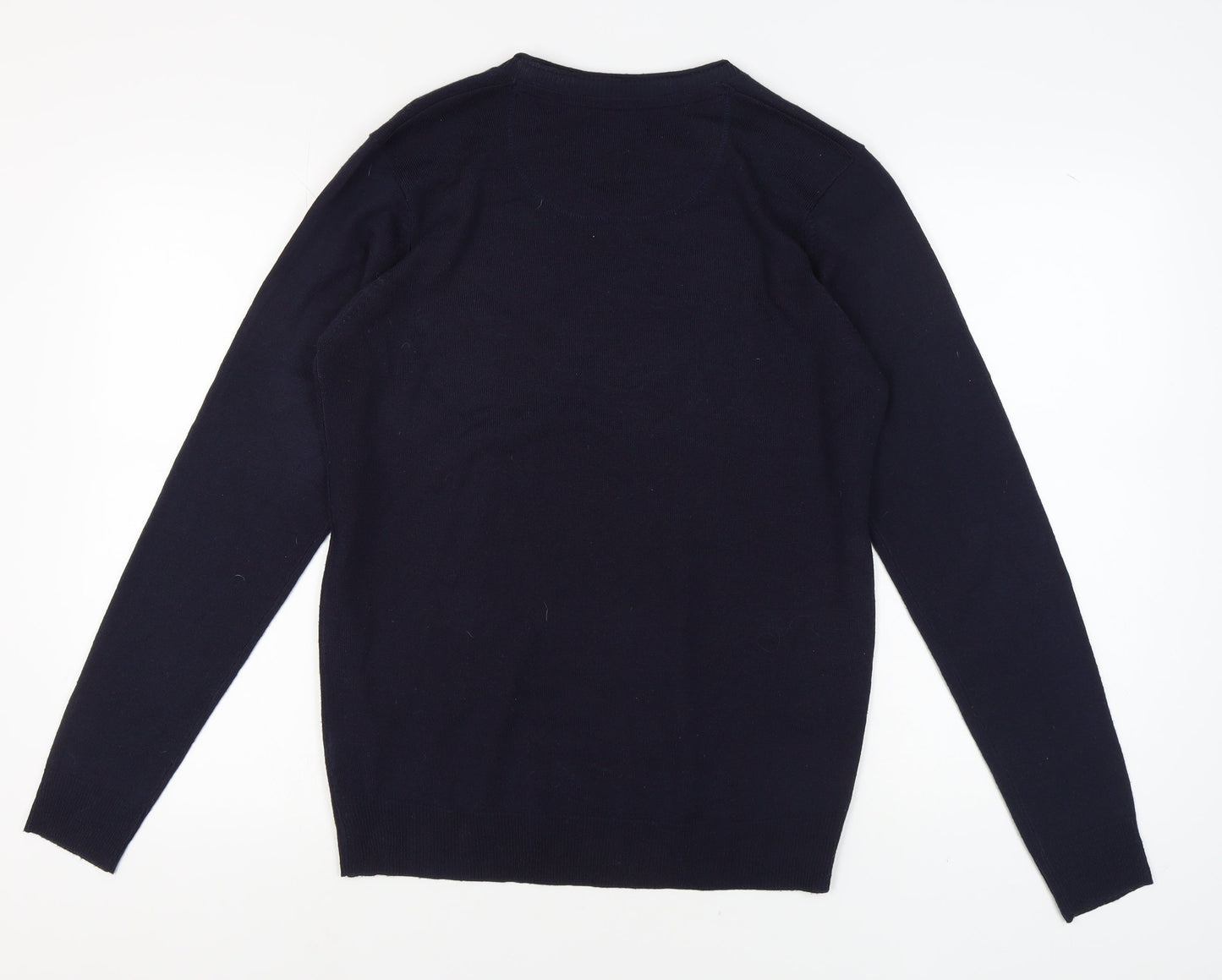 Industrialize Men's Blue V-Neck Pullover Jumper M