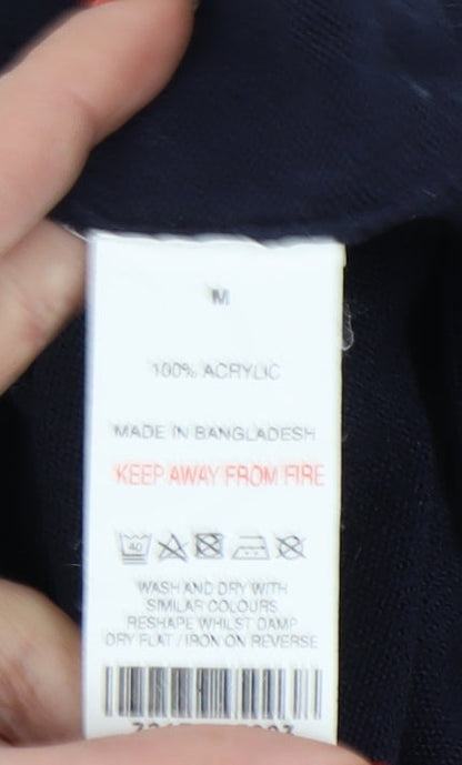 Industrialize Men's Blue V-Neck Pullover Jumper M