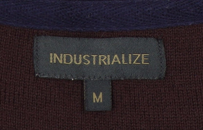 Industrialize Men's Blue V-Neck Pullover Jumper M