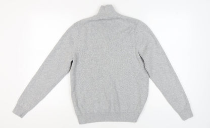 Marks and Spencer Men's Grey M High Neck Pullover Jumper