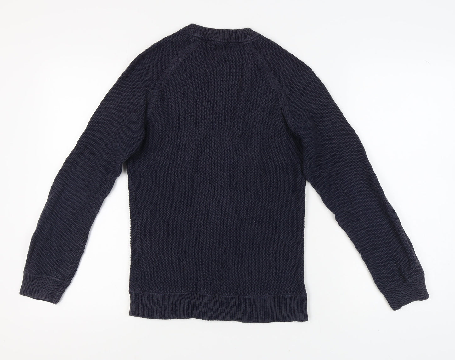 H&M Men's Black Pullover Jumper, Size S, Chunky Knit