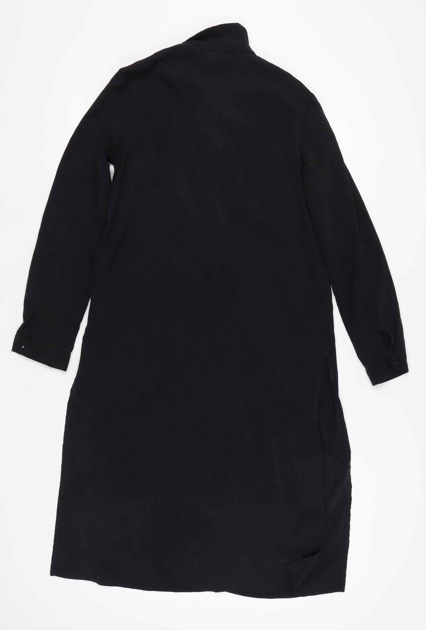 Topshop Women's Black Collared Shirt Dress - Size 12