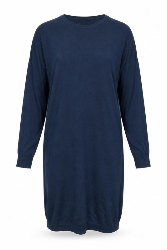 ABACI Women's Blue Long Sleeve Shift Dress S/M