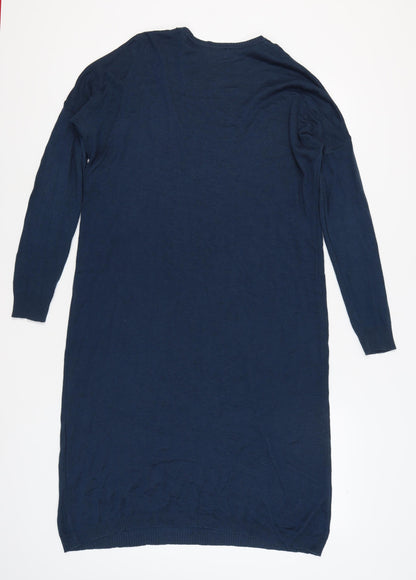 ABACI Women's Blue Long Sleeve Shift Dress S/M