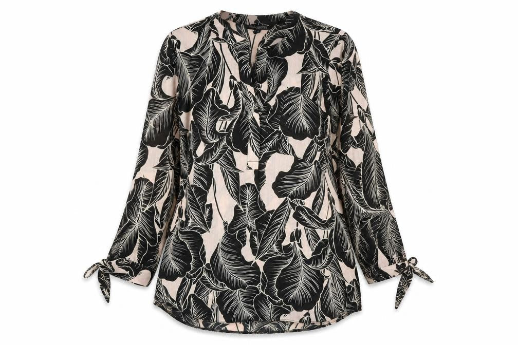 Womens UK Size 8 Debenhams Black Tunic Blouse