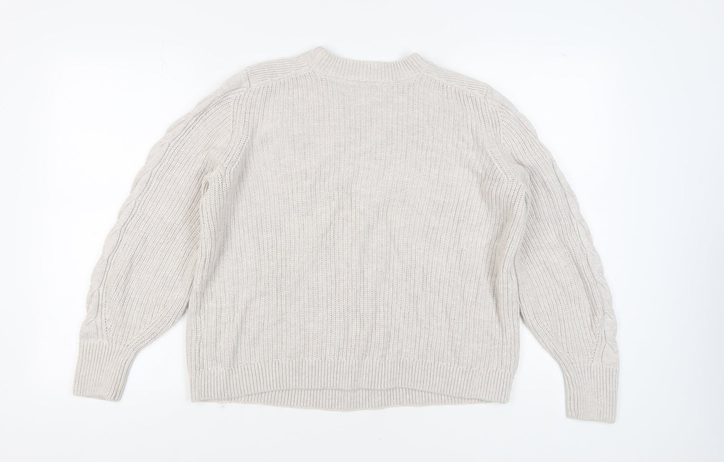 Womens UK Size L Marks and Spencer Beige Pullover Jumper