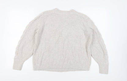 Womens UK Size L Marks and Spencer Beige Pullover Jumper