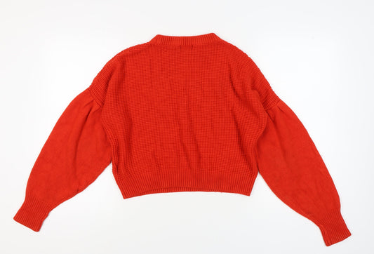 Womens UK Size 8 Topshop Red Pullover Jumper