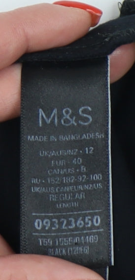 Marks & Spencer Women's Black Pencil Skirt Size 12
